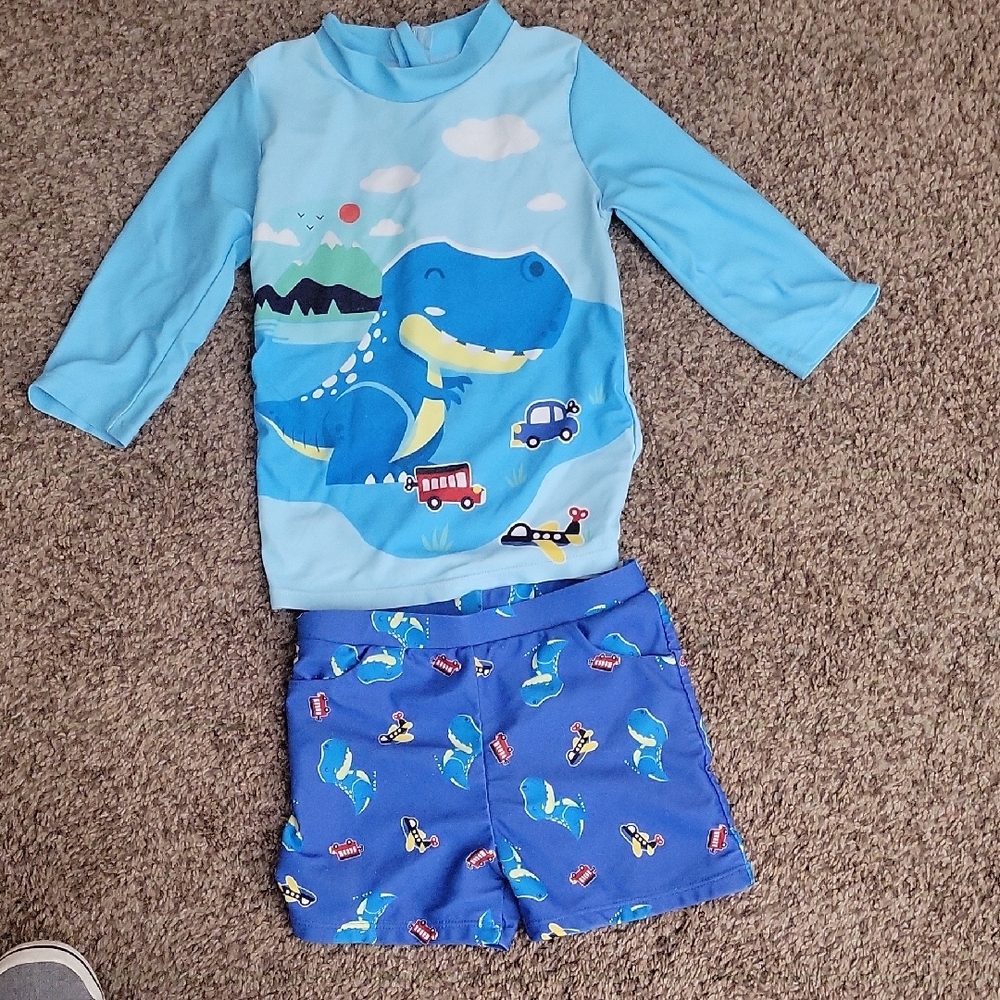 Kids Blue Dinosaur Swim Set